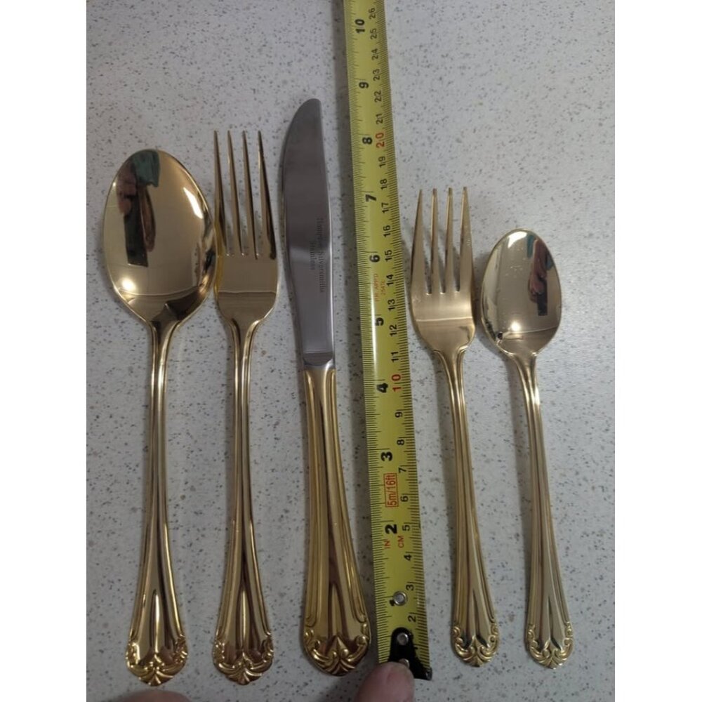 Hamilton Silversmith Gold Plated Cutlery - 40 piece place setting